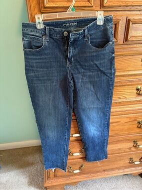 Maurices Blue Cropped Stretch Skinny Jeans